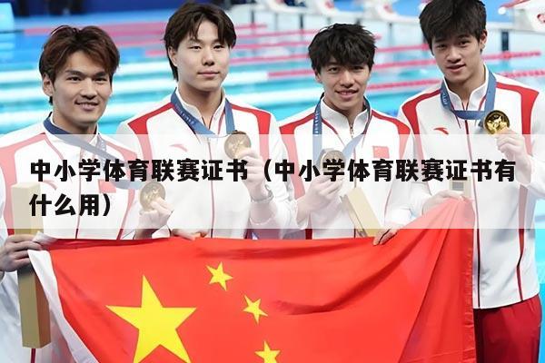 中小学体育联赛证书(中小学体育联赛证书有什么用)